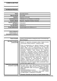 curriculum vitae - Comune di VILLAFRANCA DI VERONA