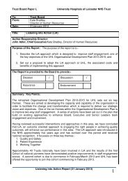 Trust Board Paper L University Hospitals of Leicester NHS ... - Library