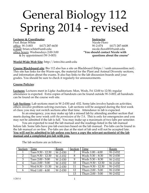 Download PDF Bio 111 and 112 Home Page University of