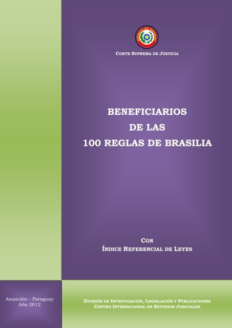 BENEFICIARIOS DE LAS 100 REGLAS DE BRASILIA - Poder Judicial