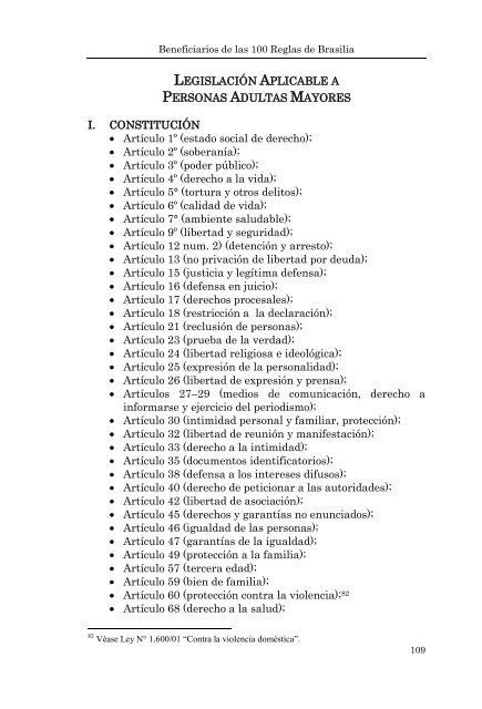 BENEFICIARIOS DE LAS 100 REGLAS DE BRASILIA - Poder Judicial