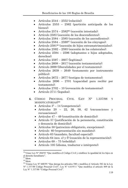 BENEFICIARIOS DE LAS 100 REGLAS DE BRASILIA - Poder Judicial