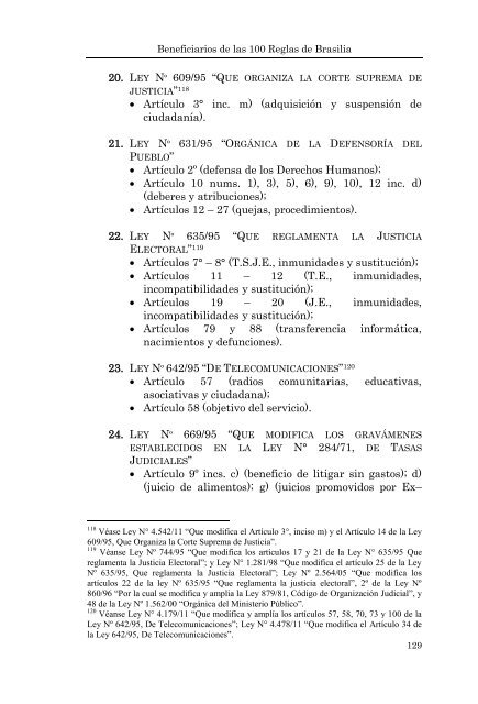 BENEFICIARIOS DE LAS 100 REGLAS DE BRASILIA - Poder Judicial