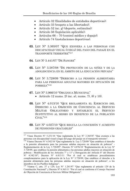 BENEFICIARIOS DE LAS 100 REGLAS DE BRASILIA - Poder Judicial