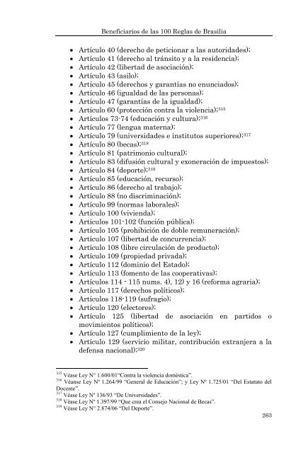 BENEFICIARIOS DE LAS 100 REGLAS DE BRASILIA - Poder Judicial