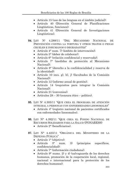 BENEFICIARIOS DE LAS 100 REGLAS DE BRASILIA - Poder Judicial