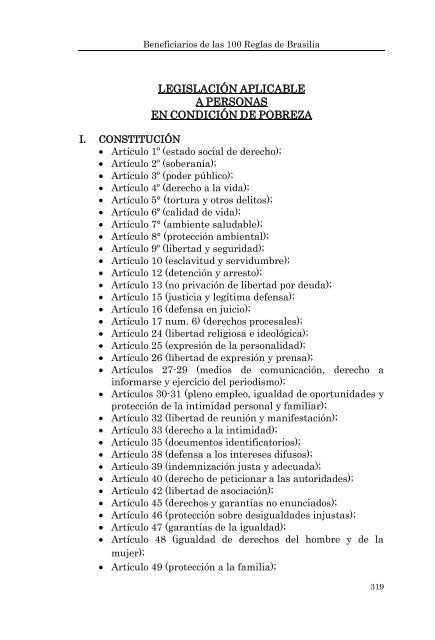 BENEFICIARIOS DE LAS 100 REGLAS DE BRASILIA - Poder Judicial