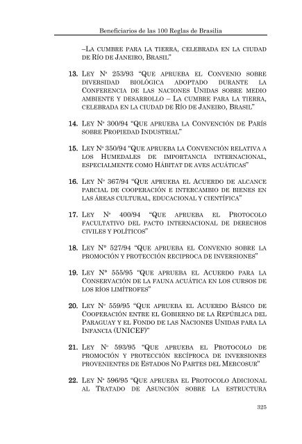 BENEFICIARIOS DE LAS 100 REGLAS DE BRASILIA - Poder Judicial