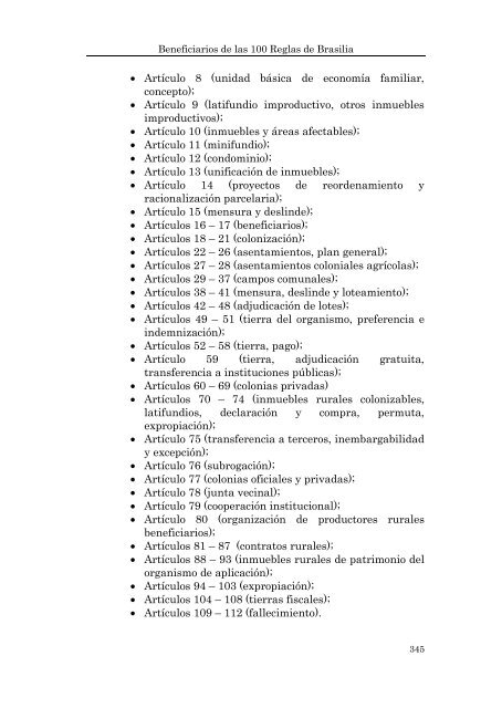 BENEFICIARIOS DE LAS 100 REGLAS DE BRASILIA - Poder Judicial