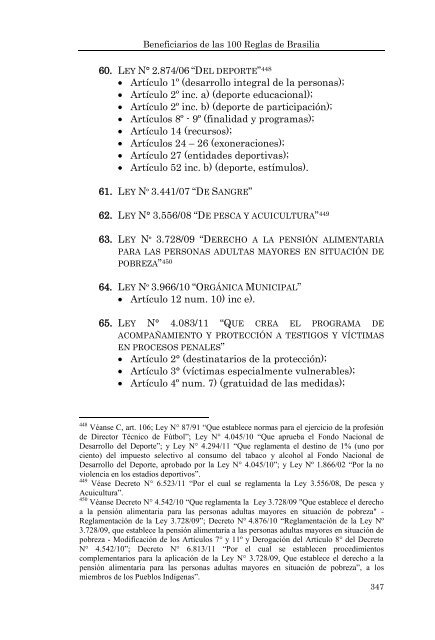 BENEFICIARIOS DE LAS 100 REGLAS DE BRASILIA - Poder Judicial