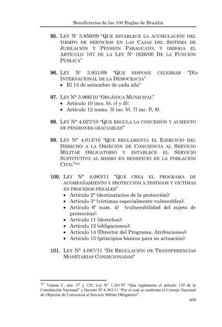 BENEFICIARIOS DE LAS 100 REGLAS DE BRASILIA - Poder Judicial