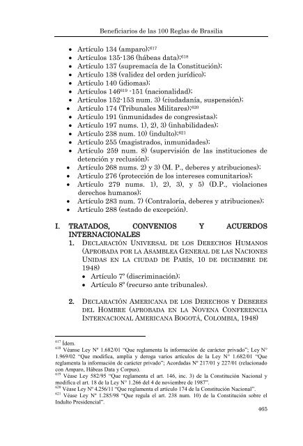 BENEFICIARIOS DE LAS 100 REGLAS DE BRASILIA - Poder Judicial