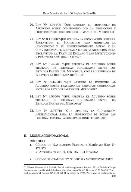 BENEFICIARIOS DE LAS 100 REGLAS DE BRASILIA - Poder Judicial