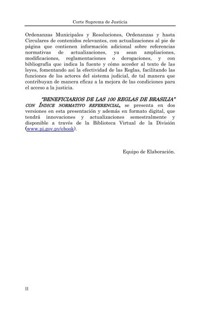 BENEFICIARIOS DE LAS 100 REGLAS DE BRASILIA - Poder Judicial