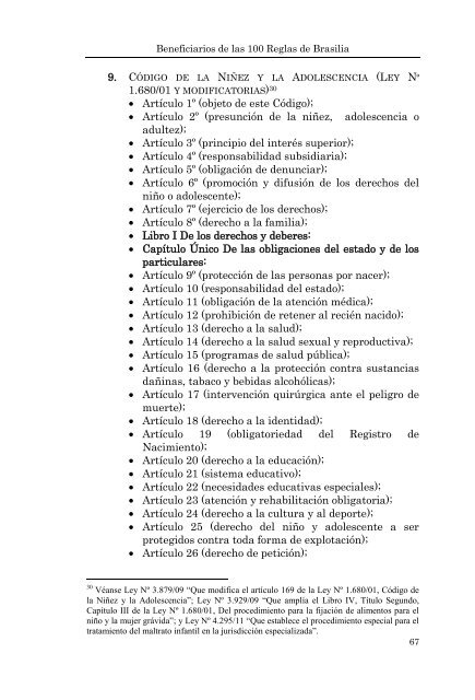 BENEFICIARIOS DE LAS 100 REGLAS DE BRASILIA - Poder Judicial