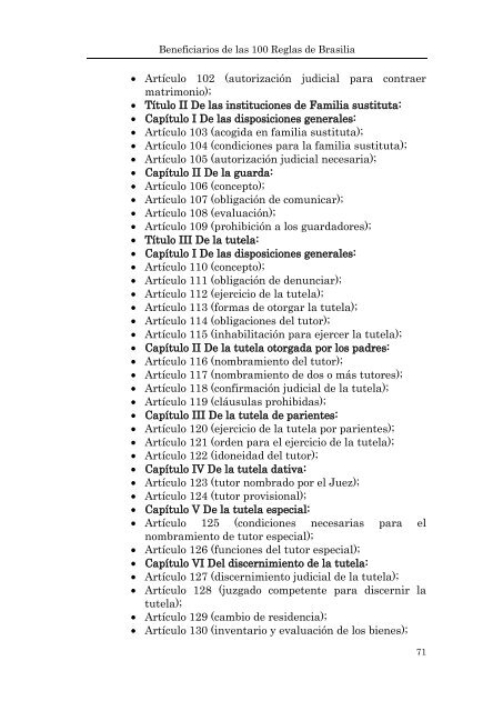 BENEFICIARIOS DE LAS 100 REGLAS DE BRASILIA - Poder Judicial