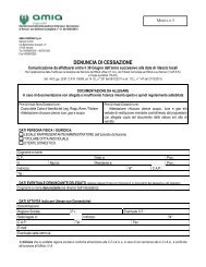 Modulo 3 cessazione - Amia