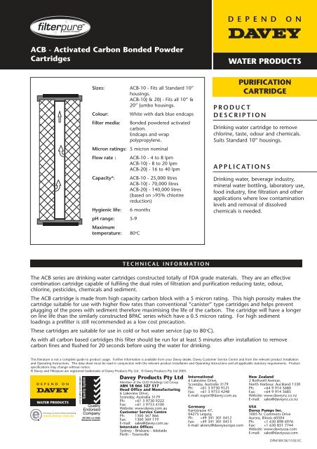 Filterpure Cartridge Housings