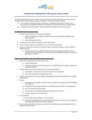 CONNECTION OF GENERATORS TO ELECTRICAL INSTALLATIONS