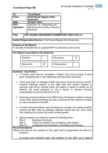 Paper BB Whole - Library - University Hospitals of Leicester NHS Trust