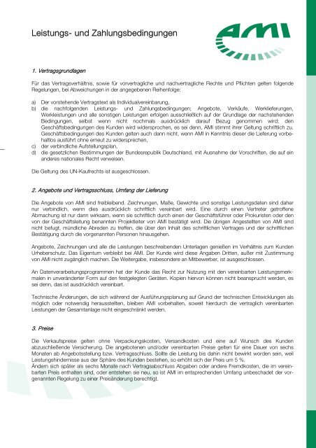 Leistungs- und Zahlungsbedingungen (pdf, 89 KB) - AMI FÃ¶rder