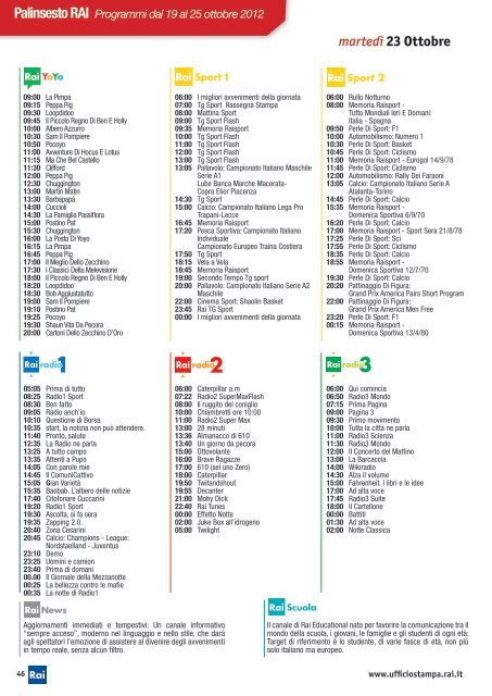 Scarica PDF - Ufficio Stampa Rai - Rai.it