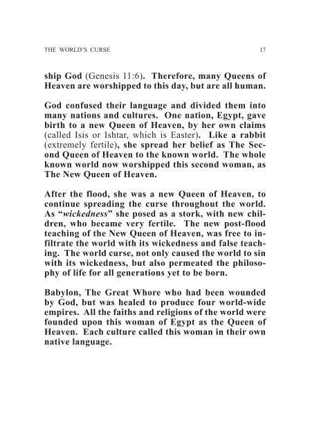 REVELATION AND THE QUEEN OF HEAVEN - God's Puzzle Solved