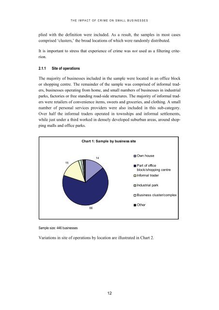 Impact of Crime on Small Businesses Report 2008 - Gauteng Online