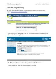 Schritt 1 - Registrierung - UniversitÃ¤t Wien