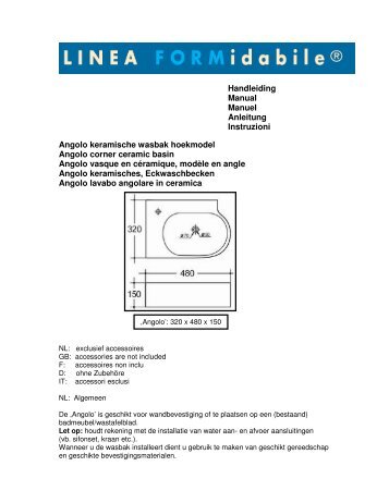 Handleiding Manual Manuel Anleitung Instruzioni Angolo ... - Kebo