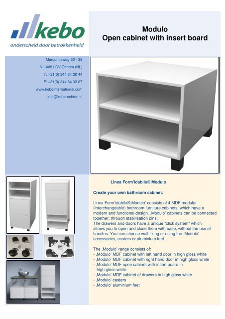 Modulo Open Cabinet With Insert Board Kebo