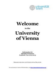 University of Vienna - Internationale Beziehungen - UniversitÃ¤t Wien