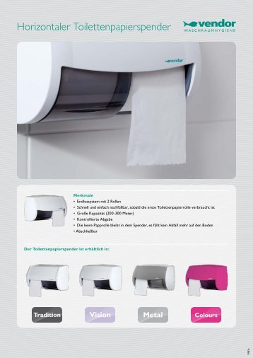 Horizontaler Toilettenpapierspender