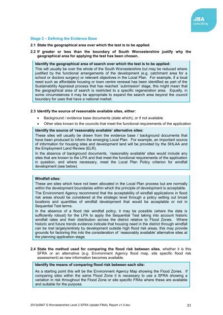 Strategic Flood Risk Assessment - South Worcestershire ...