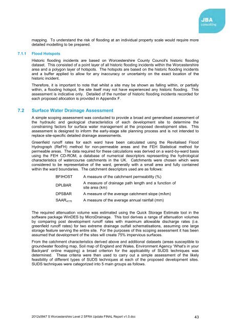 Strategic Flood Risk Assessment - South Worcestershire ...