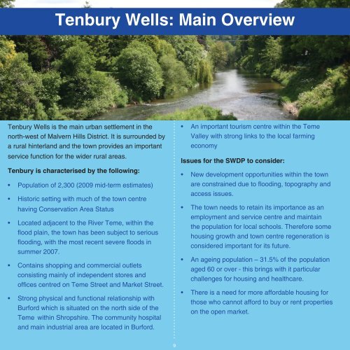 Tenbury Wells is the main urban settlement in the north-west of ...