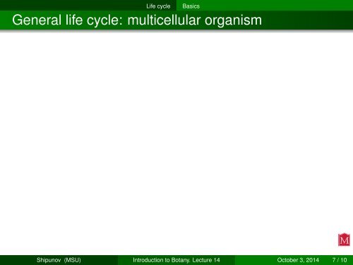 Introduction to Botany. Lecture 14 - Materials of Alexey Shipunov