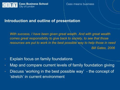 Presentation Title - Charitable Giving and Philanthropy