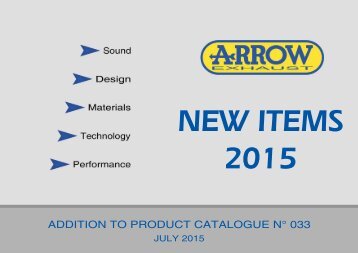 Addition to product catalogue n.33 - July 2015
