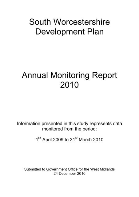 Dec 2010 - South Worcestershire Development Plan