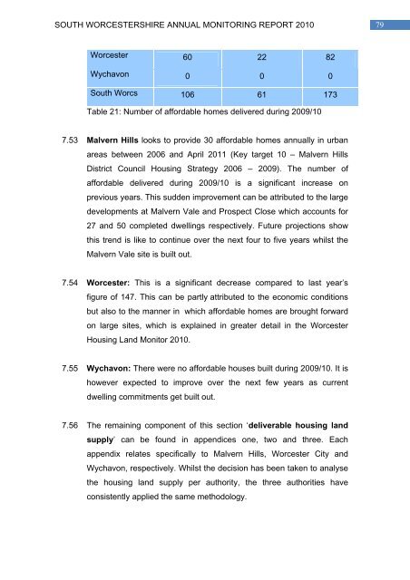 Dec 2010 - South Worcestershire Development Plan