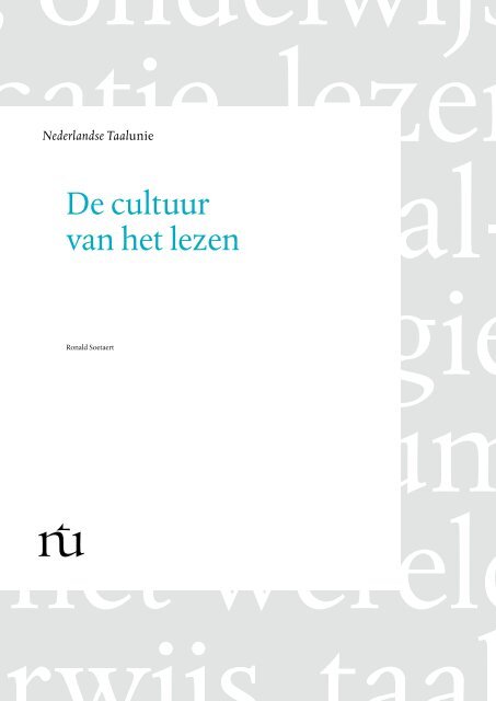 De cultuur van het lezen - Taalunieversum