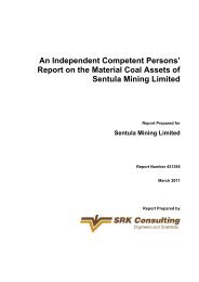 An Independent Competent Persons' Report on the ... - Sentula