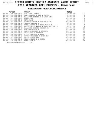 AC01 - ID: 000018 - Form: *STD - Beaver County