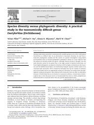 Species diversity versus phylogenetic diversity - Materials of Alexey ...