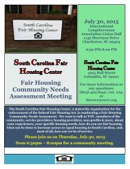 Charleston Fair Housing Community Needs Assessment Meeting