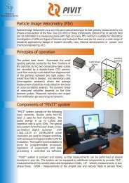 Particle Image Velocimetry (PIV) Principles of operation ...