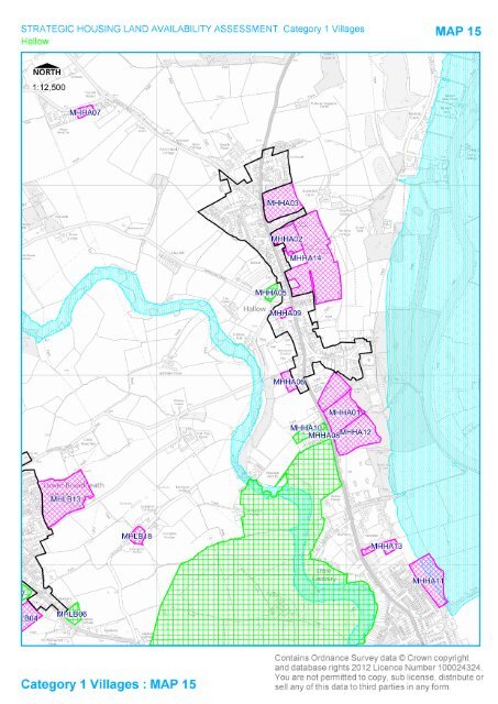 Map 15: Hallow - South Worcestershire Development Plan