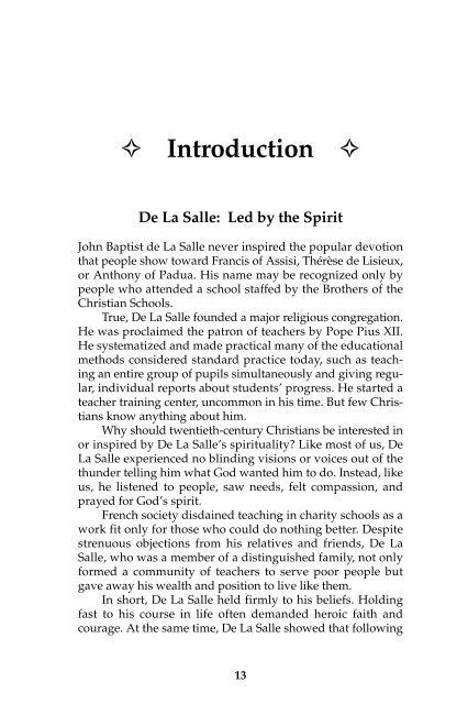 Praying with John Baptist de La Salle - Saint Mary's Press