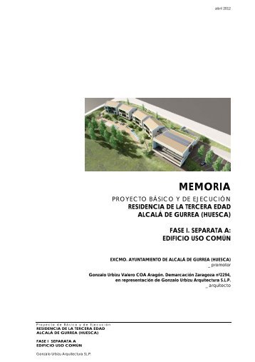 MEMORIA - Ayuntamiento de AlcalÃ¡ de Gurrea Sede ElectrÃ³nica